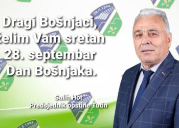 Predsjednik opštine Tutin, čestitao 28. septembar, Dan Bošnjaka