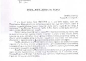 MINISTARSTVO FINANSIJA ODGOVORILO NA DOPIS BOŠNJAČKOG NACIONALNOG VIJEĆA