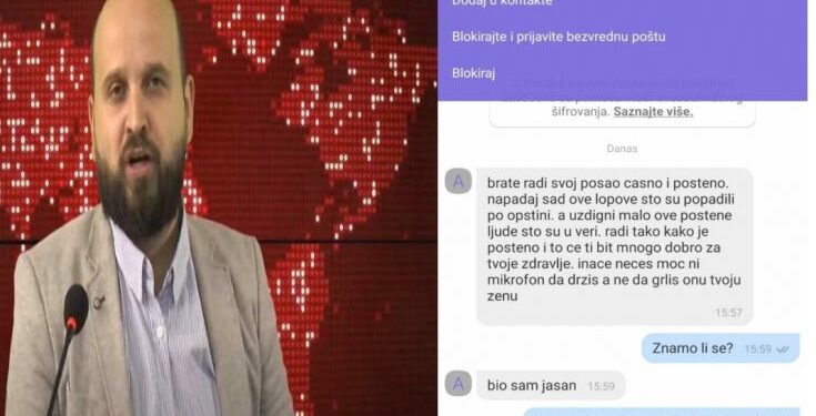 NOVI PAZAR: UHAPŠEN MUŠKARAC KOJI JE PRIJETIO NOVINARU RADETINCU