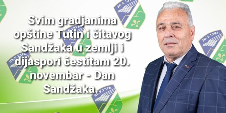 ČESTITKA PREDSJEDNIKA OPŠTINE TUTIN SALIHA HOTA POVODOM DANA SANDŽAKA