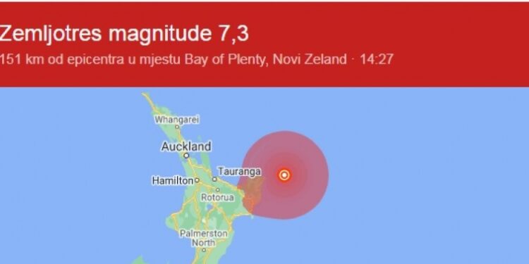Još se ne zna ima li žrtava: Novi Zeland pogodio zemljotres od 7,3 po Richteru