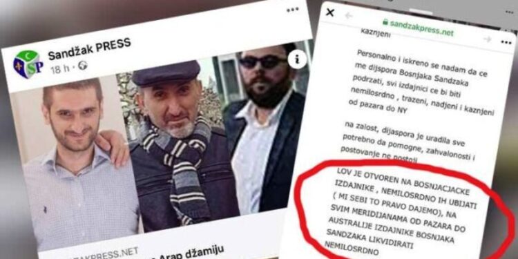 Osuda prijetnji i poziva na „nemilosrdno ubijanje“, „likvidiranje“ i „klanje“ novinara U Sandžaku