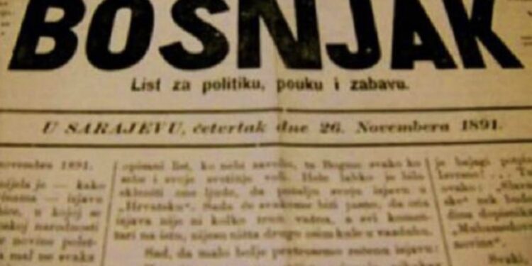 Predsjednik Preporoda odgovorio Ivani Marić iz Naše stranke primjerkom lista ‘Bošnjak’ iz 1891.