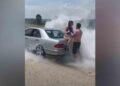 (VIDEO) Širokobriježanin uz paljenje guma na Mercedesu zaprosio djevojku