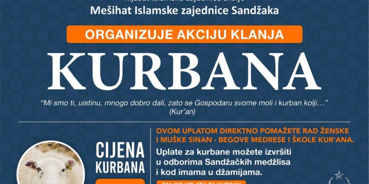 Islamska zajednica organizuje zajedničku akciju žrtvovanja kurbana