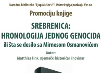 U Tutinu večeras promocija knjige “Srebrenica: Hronologija jednog genocida”