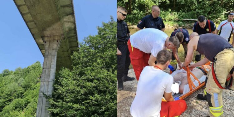 DRAMA U BIH: HITNE SLUŽBE SPAŠAVALE MLADIĆA KOJI JE SKOČIO S MOSTA U RIJEKU