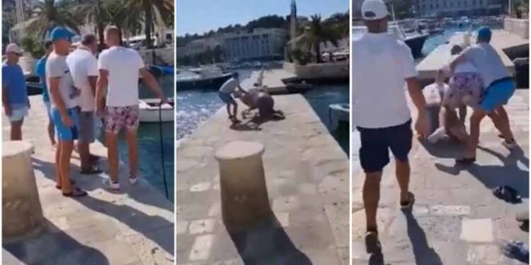 (VIDEO): HAOS U HRVATSKOJ-TUKU SE ZA GOSTE, PSUJU, BACAJU JEDNI DRUGE U MORE