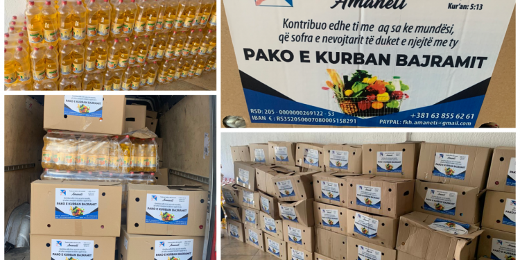 (FOTO&VIDEO) TUTIN: FONDACIJA “AMANETI” IZ BUJANOVCA DONIRALA BAJRAMSKE PAKETE