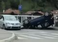 Sandžak: Automobil nekim “čudom” završio na krovu