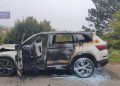 (VIDEO) U Leposaviću noćas izgoreo džip u vlasništvu lokalnog privrednika