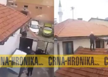 /VIDEO/ Lopovi bježali policiji popeli se na krov, kada su ih uhvatili, odvalili ih od batina!