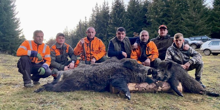 (VIDEO) TUTIN: USTRIJELJENA OGROMNA DIVLJA SVINJA!