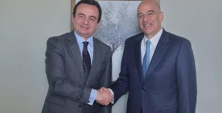 Kurti se u razgovaru s Dendiasom zahvalio Grčkoj na kontinuiranoj podršci Kosovu