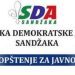 SAOPŠTENJE ZA JAVNOST SDA SANDŽAKA
