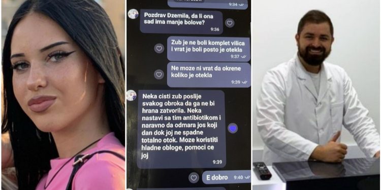 Prepiska stomatologa Harisa Mekića i majke preminule Džejle Drapić: “Neka čisti zub poslije obroka, neka nastavi s tim antibiotikom, može koristiti hladne obloge, pomoći će joj”