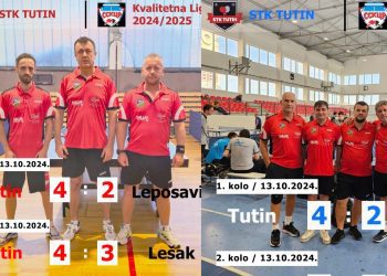 Stonoteniski klub TUTIN briljira na početku sezone