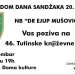 /VIDEO/ Tutinski književni susreti 22. novembra u 19 sati, Kuća mira