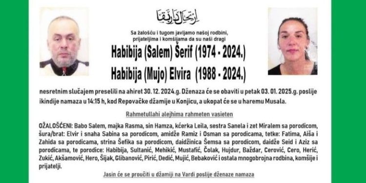 Poznat termin dženaze bračnom paru iza kojih je dvoje djece ostalo siročad