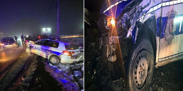 Pijani policajac sa policijskim automobilom se zakucao u vozilo s porodicom, četvoro povrijeđenih