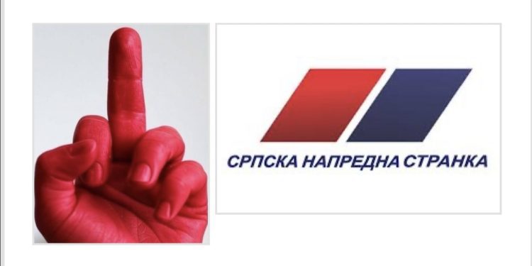 Novom Pazar: SNS uklonila fotografiju šake sa srednjim prstom