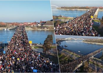 /VIDEO/ Srbija se budi sva, nije više pospana: Kolone studenata preplavile Novi Sad