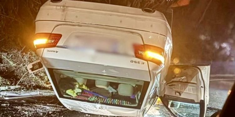 /VIDEO/ Saobraćajna nesreća na putu Novi Pazar-Kraljevo: Auto prevrnut nasred puta