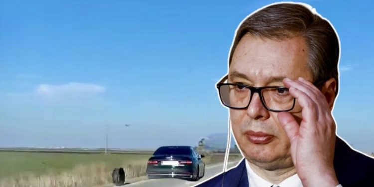 /VIDEO/ Incident na putu: Otpala guma sa automobila dok je Vučić bio u njemu