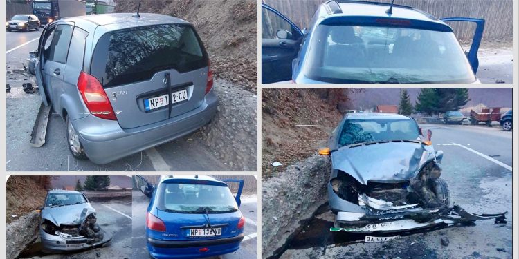 Teška saobraćajna nesreća kod Ribarića: Peugeot prešao u suprotnu traku i sudario se s Mercedesom