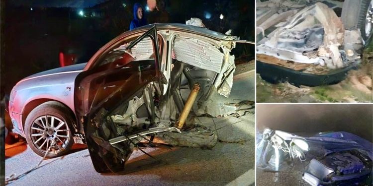 /VIDEO/ Tutin: TEŠKA SAOBRAĆAJNA NESREĆA KOD TUNELA U BLIZINI SELA ORLJE – AUDI PREPOLOVLJEN!