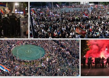 MASOVNI PROTESTI U BEOGRADU: DEMONSTRANTI TRAŽE IZBORE, SUKOBI S POLICIJOM NAKON 22 SATA