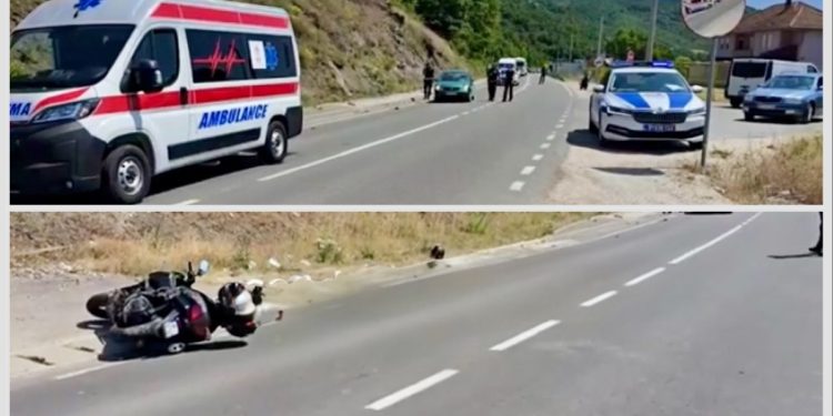 /VIDEO/ Novi Pazar: Teška saobraćajna nesreća – bračni par teško povrijeđen na motociklu