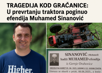 TRAGEDIJA KOD GRAČANICE: U prevrtanju traktora poginuo efendija Muhamed Sinanović