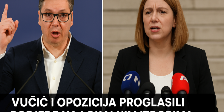 I Vučić i opozicija proglasili pobjede na lokalnim izborima u Zaječaru i Kosjeriću