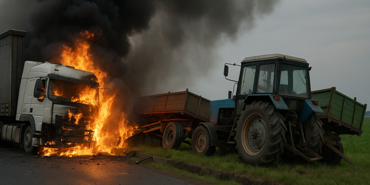 Jedna osoba poginula u teškoj nesreći: Sudar kamiona i traktora, više sati obustavljen saobraćaj