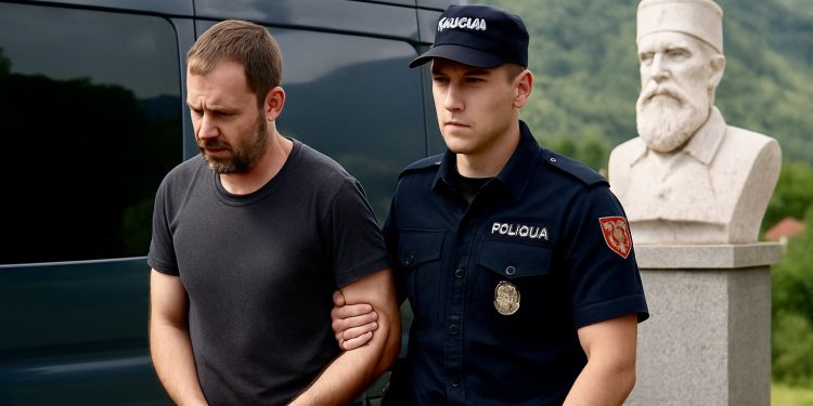 Uhapšen muškarac zbog nelegalnog postavljanja spomenika četničkom vođi Pavlu Đurišiću kod Berana