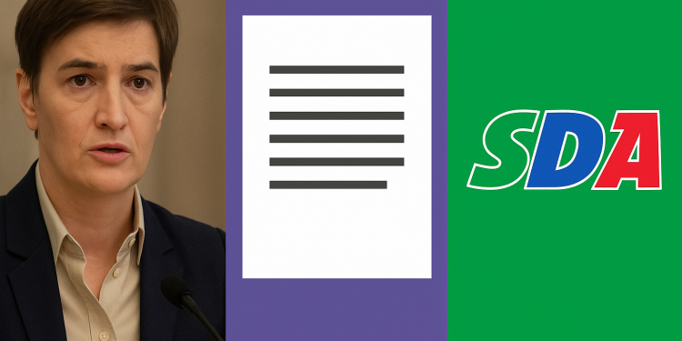 SDA Sandžaka uputila pismo međunarodnim institucijama zbog izjave Ane Brnabić