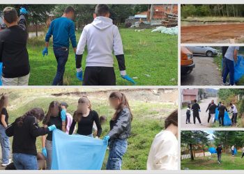 /FOTO/ Uspješno sprovedena ekološka akcija u OŠ Ljeskova: Učenici i volonteri očistili školsko dvorište i okolinu