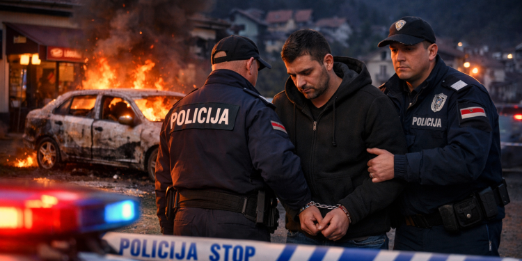 Muškarac iz Prijepolja uhapšen zbog sumnje da je zapalio automobil u Brodarevu