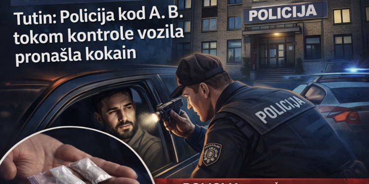 Tutin: Policija kod A. B. tokom kontrole vozila pronašla kokain