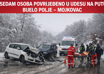Sedam osoba lakše povrijeđeno u udesu na putu Bijelo Polje – Mojkovac