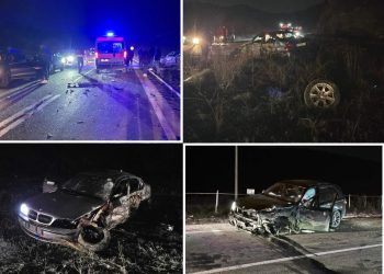 /VIDEO/ Težak udes na magistrali Novi Pazar – Raška: Dva BMW-a potpuno uništena, dvije osobe povrijeđene