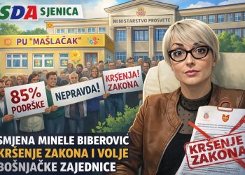 SDA Sjenica: Smjena direktorice PU „Maslačak“ grubo kršenje zakona i volje bošnjačke zajednice