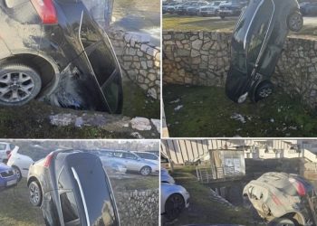 /VIDEO/ Automobil sletio u korito rijeke Raške kod hotela Vrbak, oštećena i Škoda