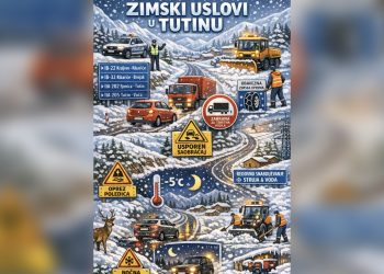 /VIDEO/ Zimski uslovi u Tutinu: Putevi prohodni, saobraćaj usporen na pojedinim dionicama