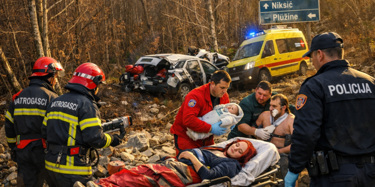 Teška nesreća kod Nikšića: Ženi odstranjen bubreg, beba prebačena u Podgoricu