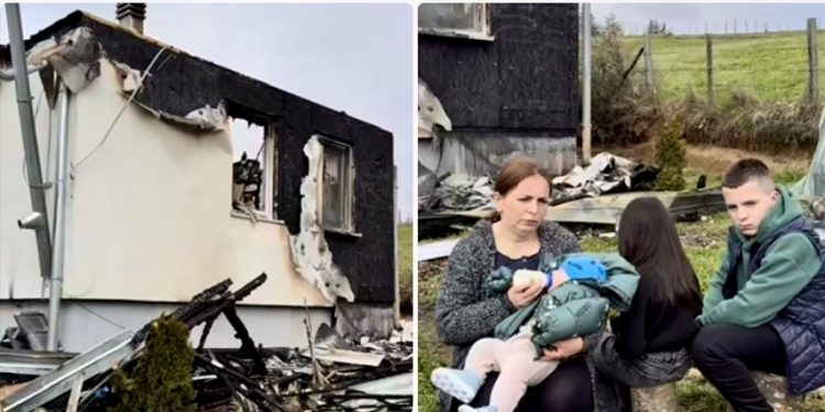 /VIDEO/ TUTIN: U plamenu izgorio dom četvoročlane porodice – samohrana majka sa troje djece ostala bez krova nad glavom