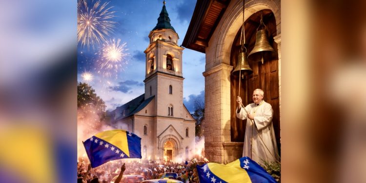 /VIDEO/ Gradačac slavi Zmajeve: Crkvena zvona odjeknula u čast historijskog plasmana na Mundijal