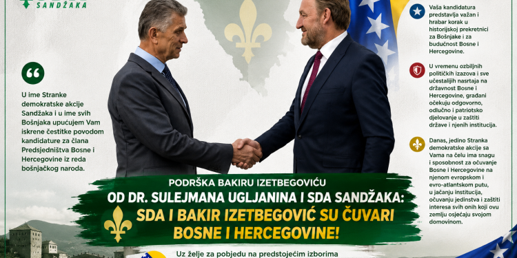 Doktor Ugljanin podržao kandidaturu Bakira Izetbegovića za Predsjedništvo BiH