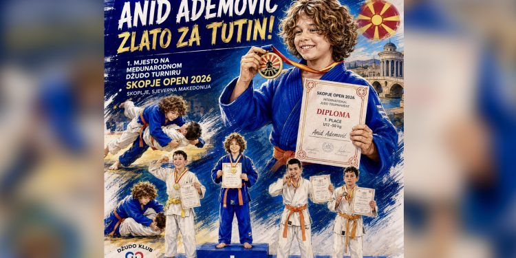 /VIDEO/ Zlato za Tutin: Anid Ademović osvojio međunarodni džudo turnir u Skoplju